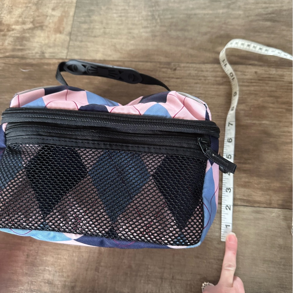LL Bean flip top lunch pail/tote argyle - Picture 7 of 9